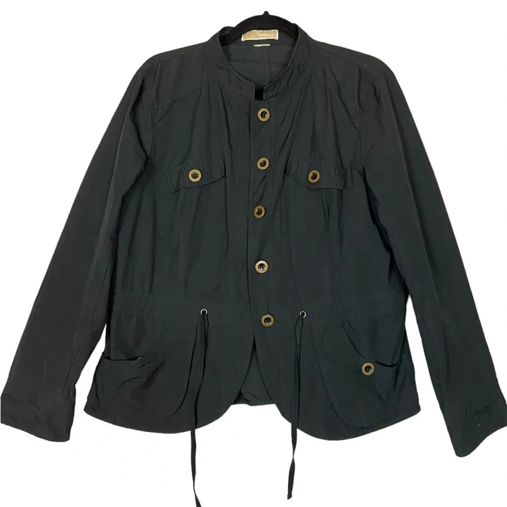 MICHAEL Michael Kors Black Lightweight Utility Jacket Sz M